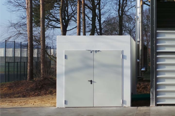 Raummodul aus Stahlbeton als Pelletlager von JUWEL